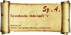 Szvoboda Adelmár névjegykártya